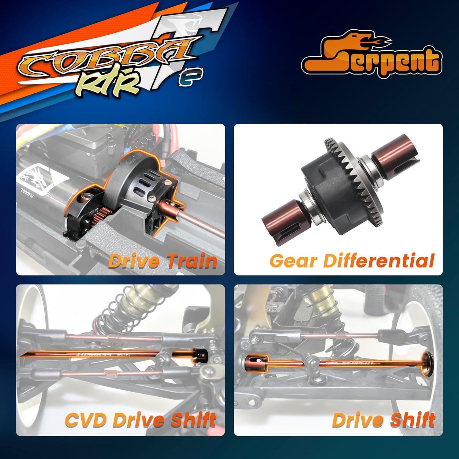 Serpent Cobra Truggy-e RTR 1/8 Todo Terreno Naranja