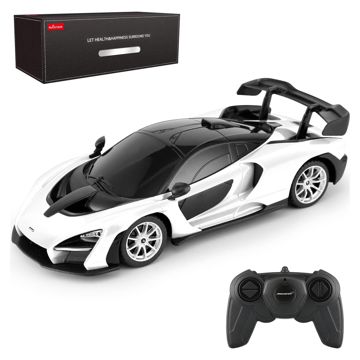 Coche RC McLaren Senna 1:24 Rastar Blanco Control Remoto
