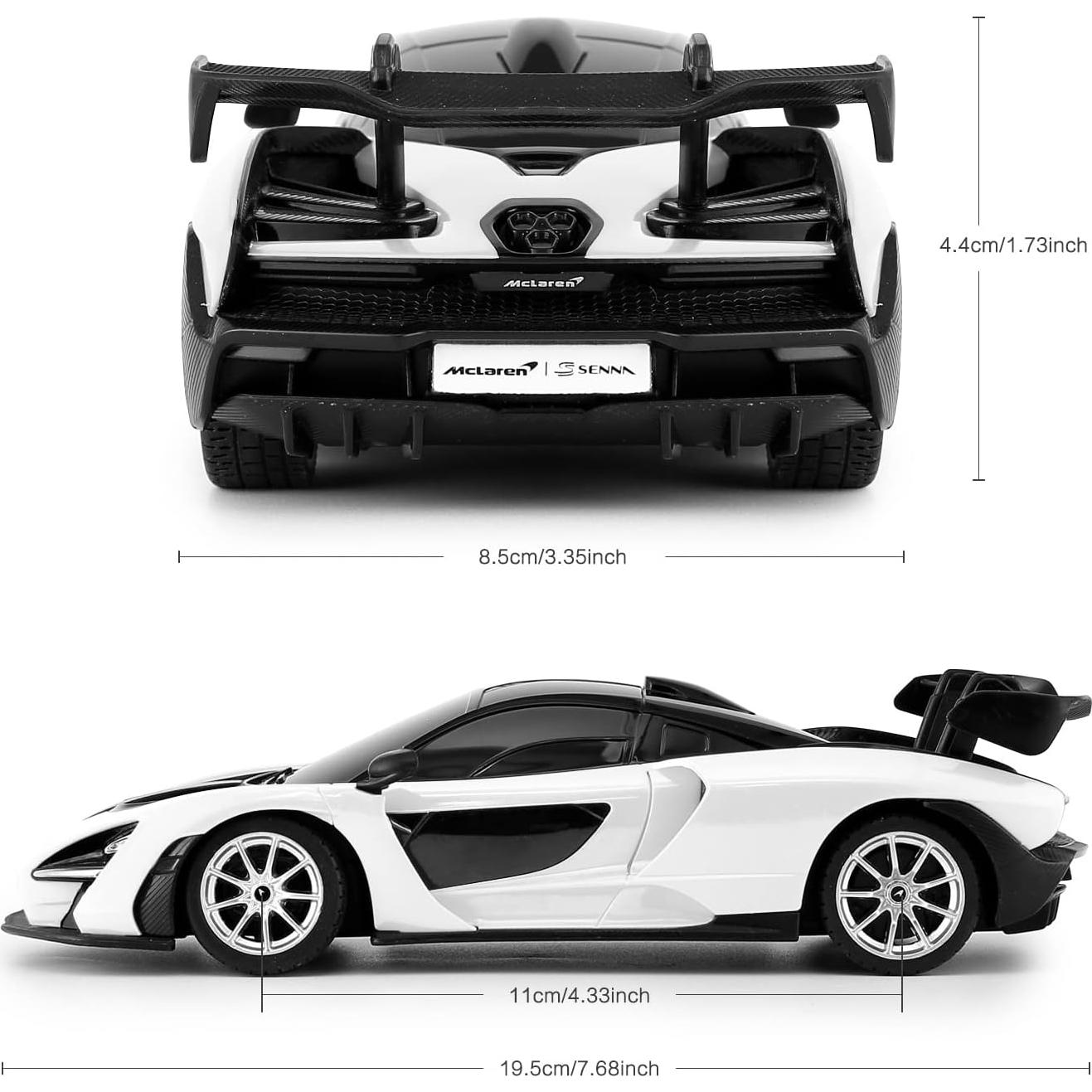 Coche RC McLaren Senna 1:24 Rastar Blanco Control Remoto
