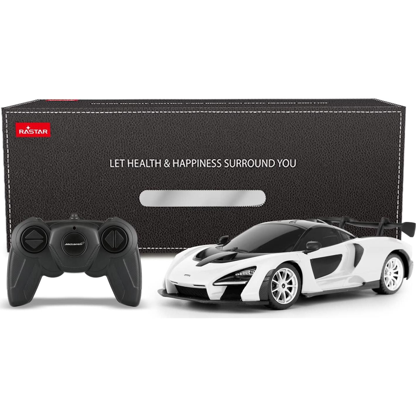 Coche RC McLaren Senna 1:24 Rastar Blanco Control Remoto