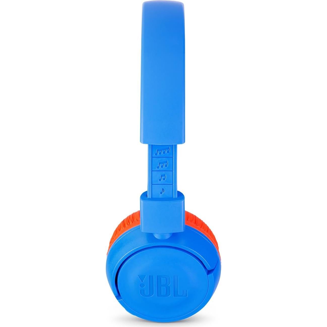 JBL JR 300BT Kids On Ear Wireless Headphone Bundle with gSport Case (Blue)