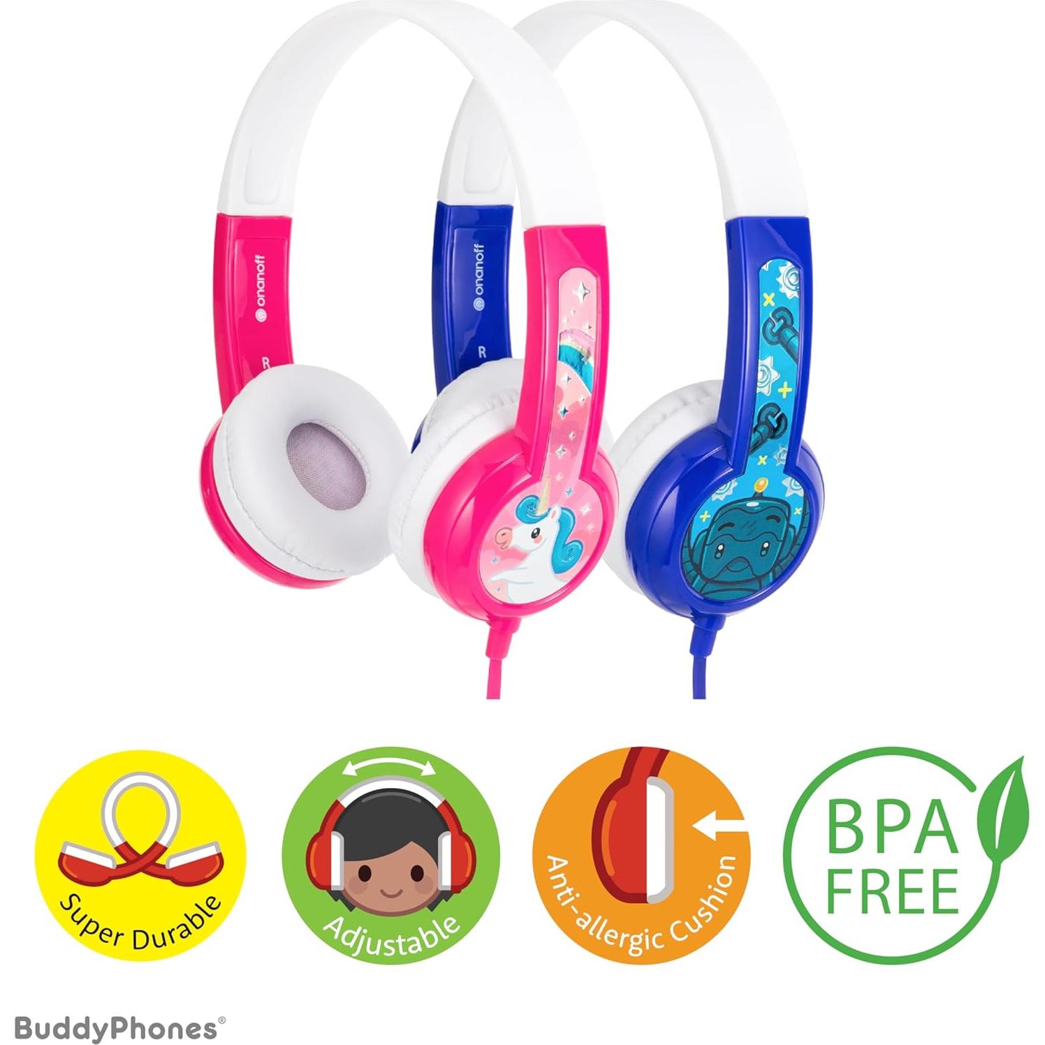 Auriculares BuddyPhones Descubrir Diversión Azul 85dB