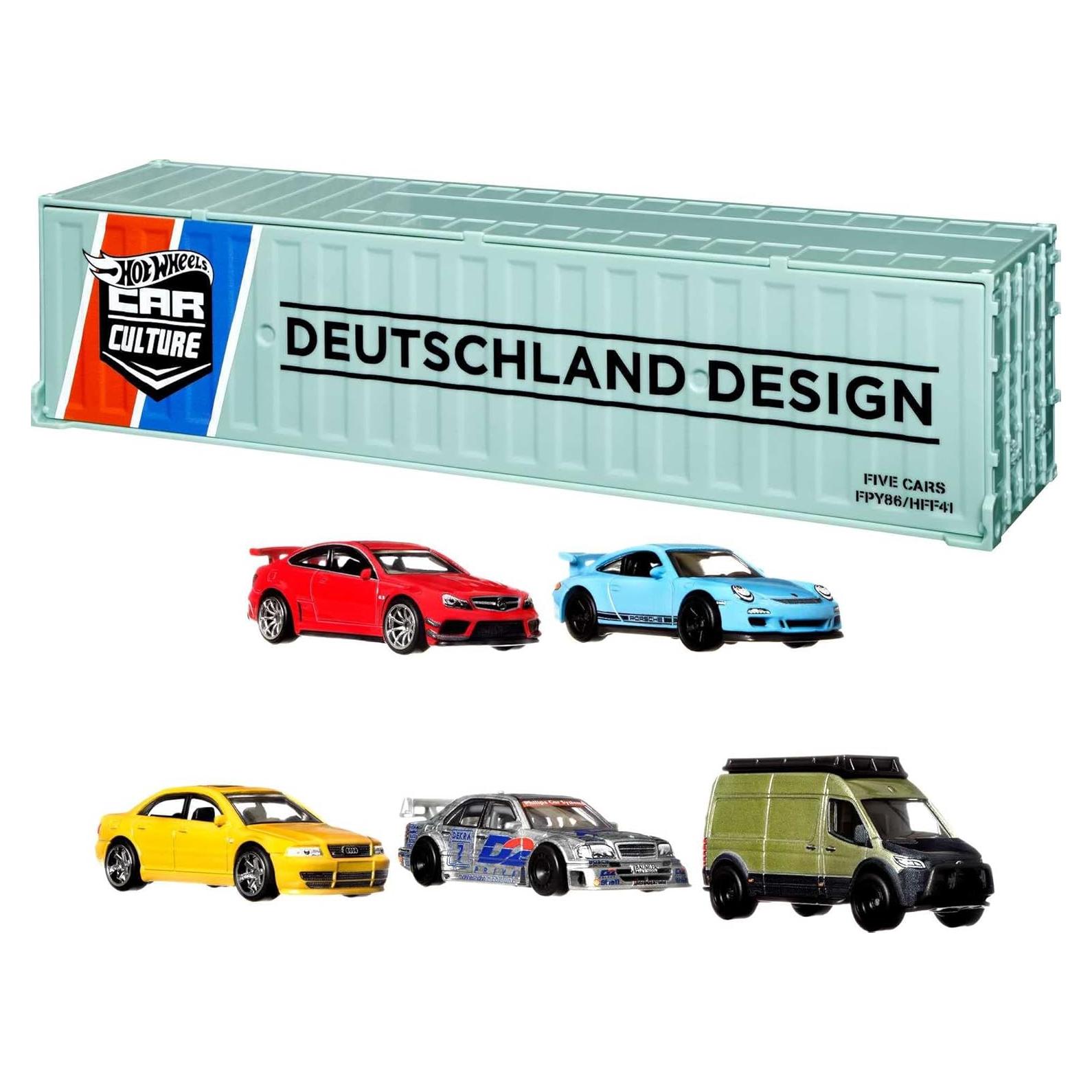 Set Hot Wheels Deutschland 5 Vehículos Escala 1:64 Premium