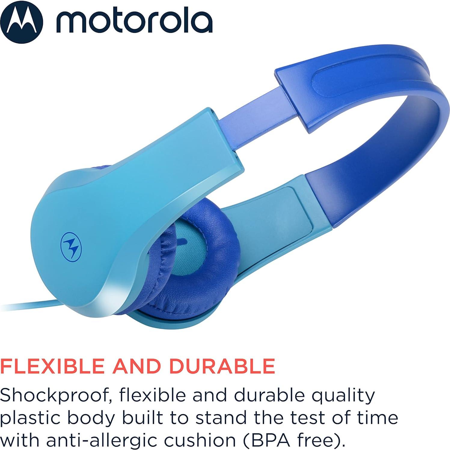 Auriculares Motorola Moto JR200 para Niños con Micrófono - Azul