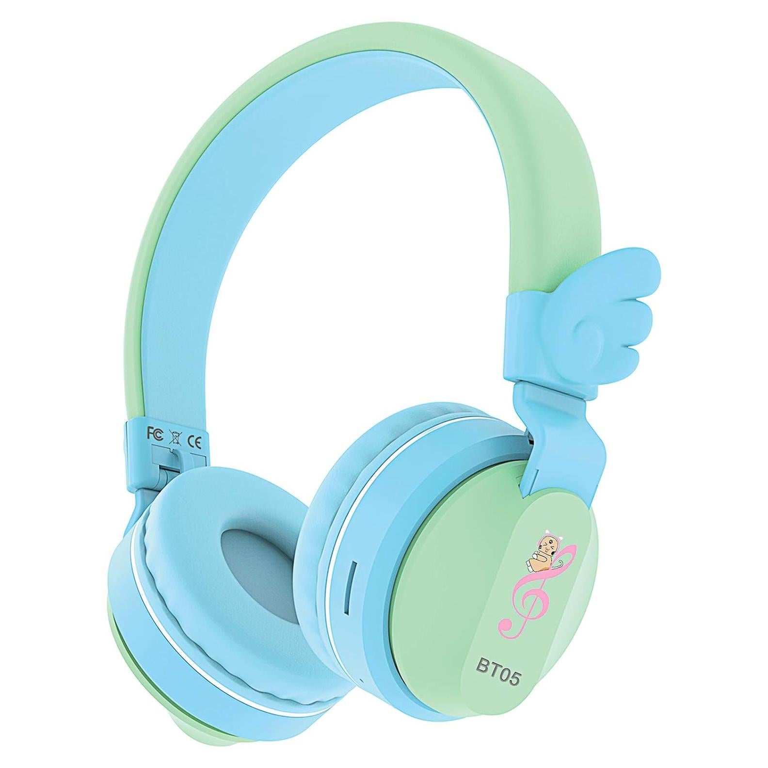 Auriculares Inalámbricos Riwbox BT05 para Niños Plegables Verde/Azul