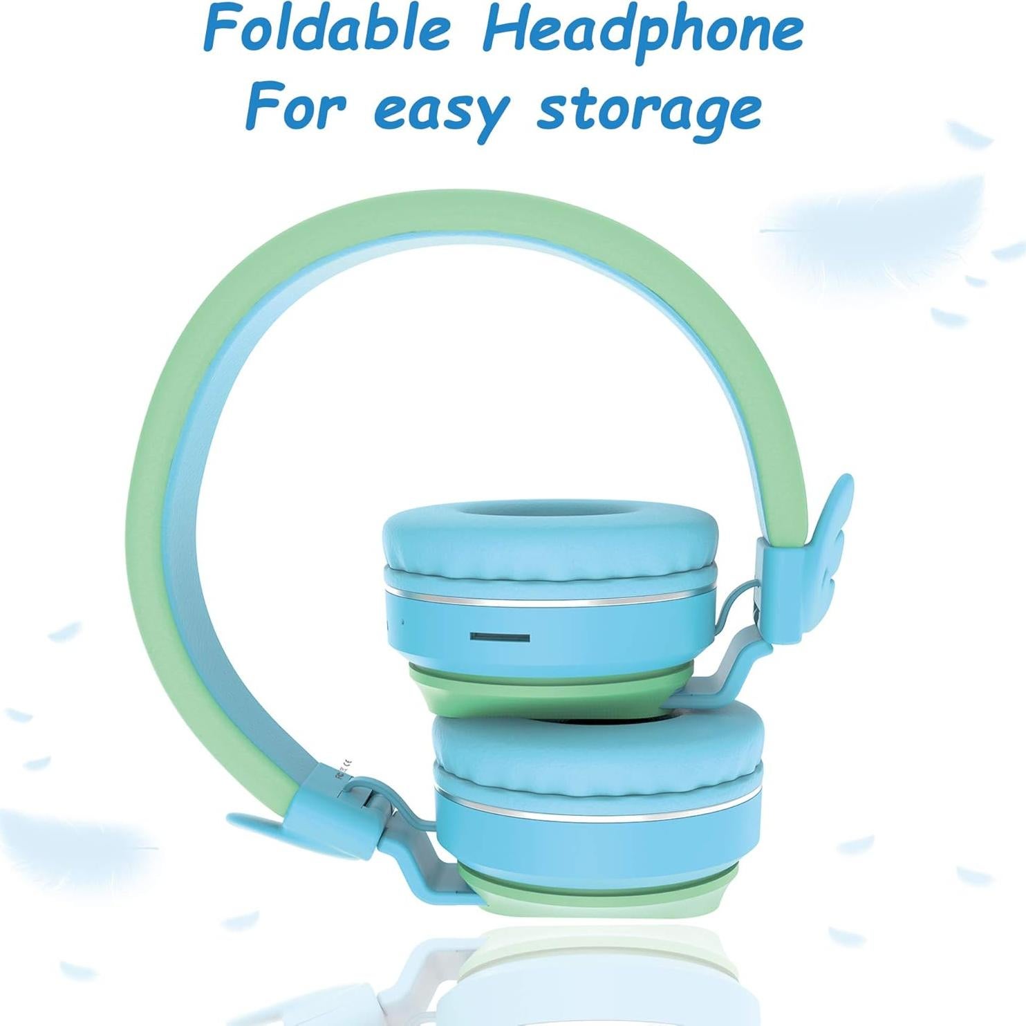 Auriculares Inalámbricos Riwbox BT05 para Niños Plegables Verde/Azul