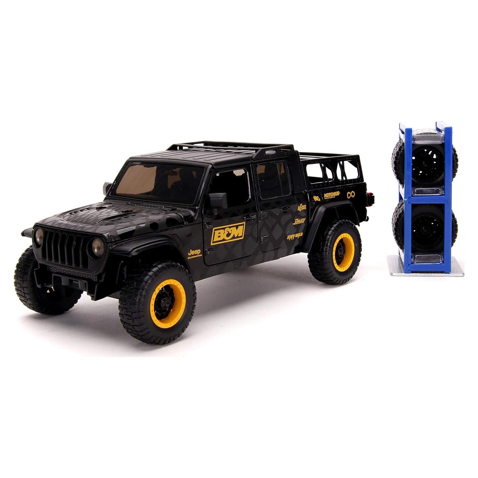 Juguete Jada Toys Jeep Gladiator 1:24 Negro con Rack