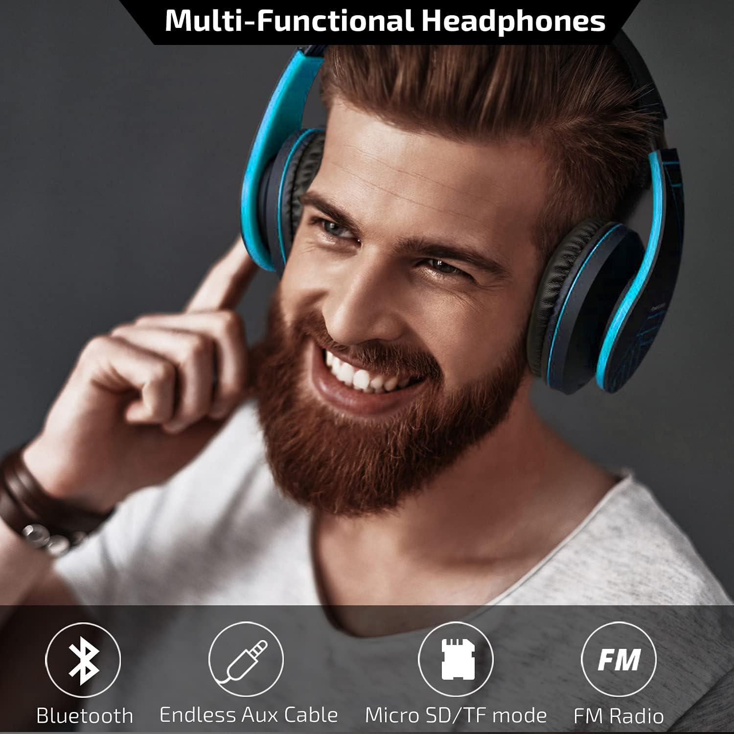 Auriculares Bluetooth PowerLocus P2 Inalámbricos Azul 20h Batería