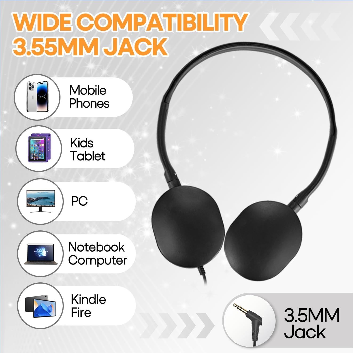 Auriculares Wensdo HY104 para Niños y Adultos - Paquete de 10