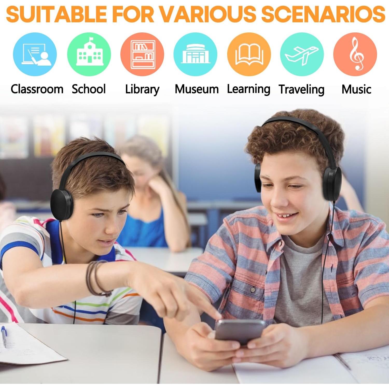 Auriculares Wensdo HY104 para Niños y Adultos - Paquete de 10