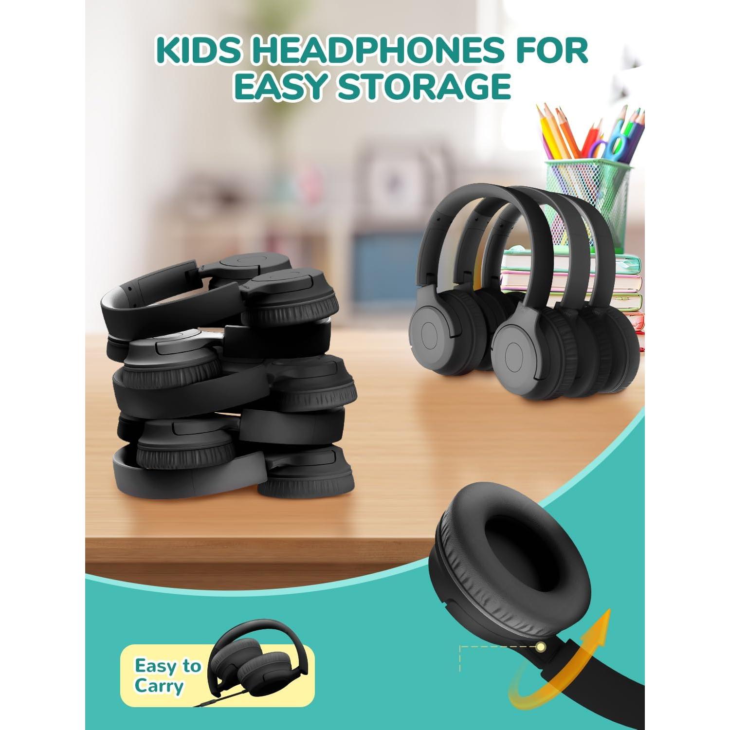 Auriculares iClever IC-HS27 para Niños, Volumen Seguro 85dBA, 5 Unidades