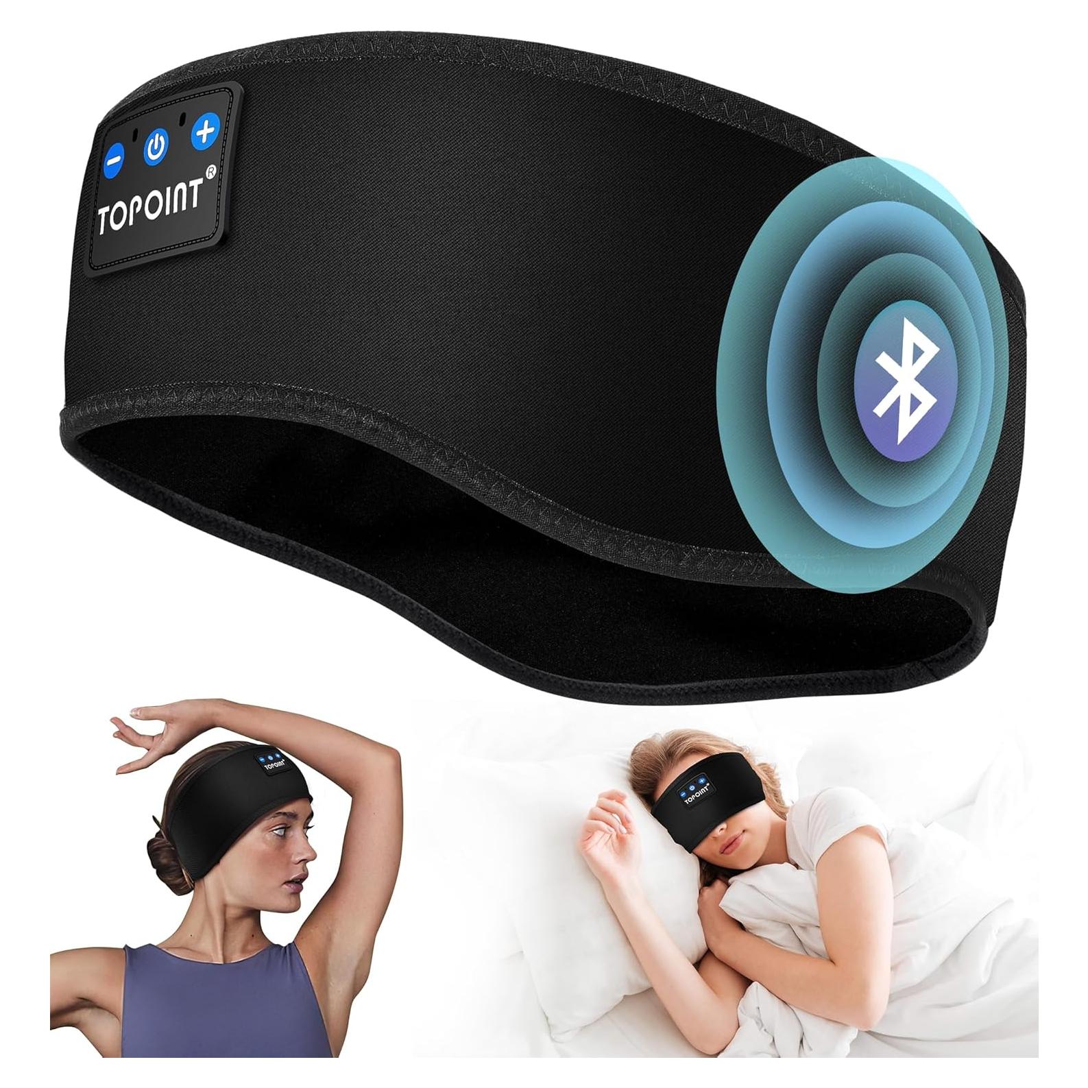 Auriculares Bluetooth TOPOINT 5.4 para dormir y deporte