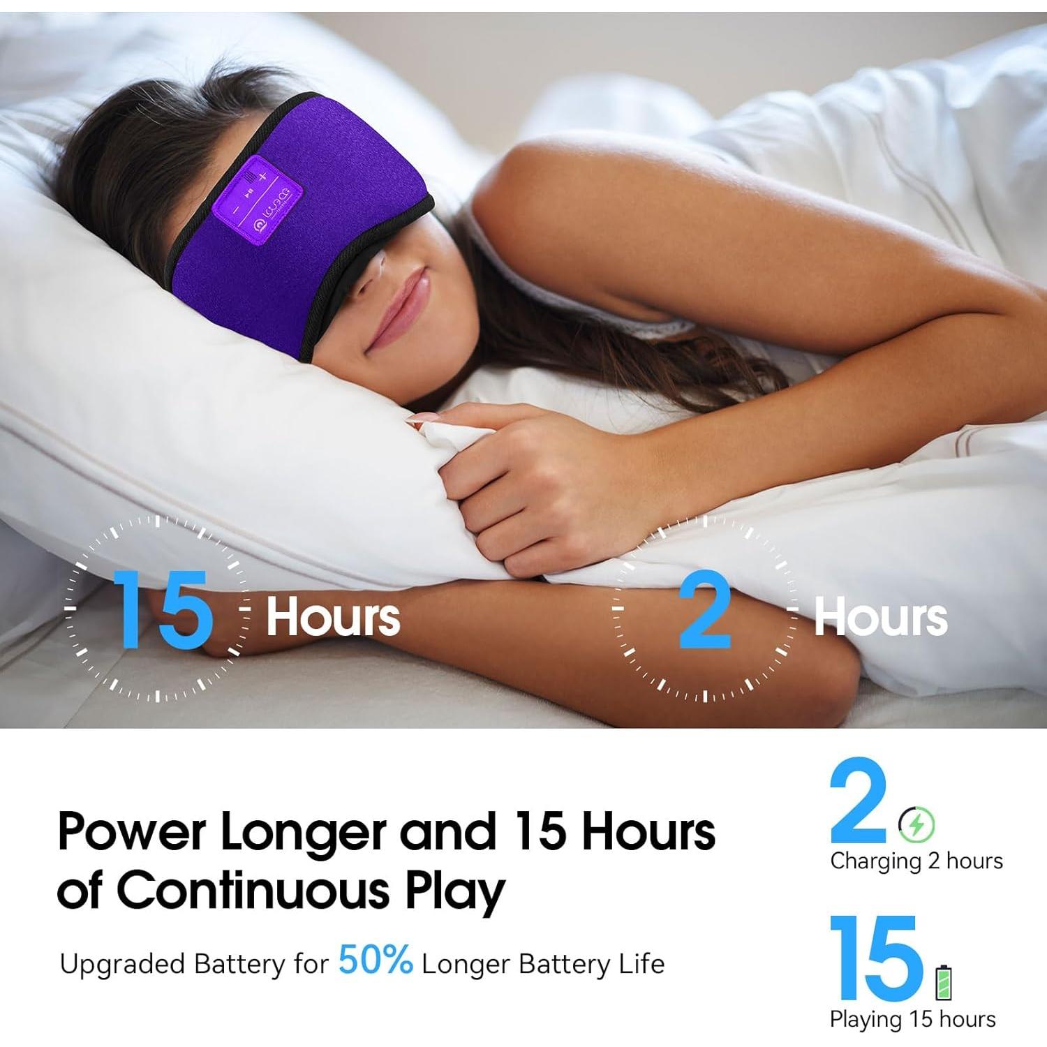 MÁS CARA Máscara de Sueño Bluetooth 5.4 con Altavoces HD