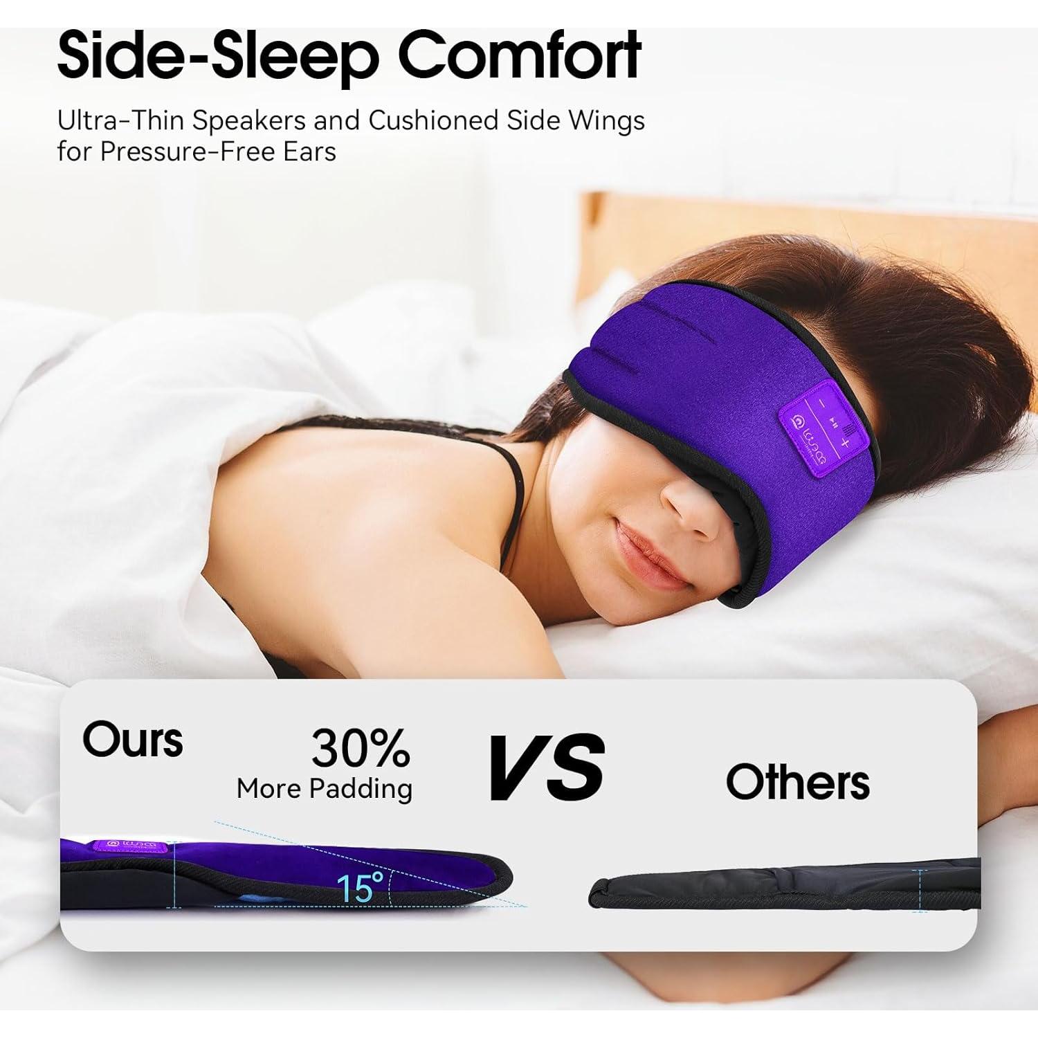 MÁS CARA Máscara de Sueño Bluetooth 5.4 con Altavoces HD