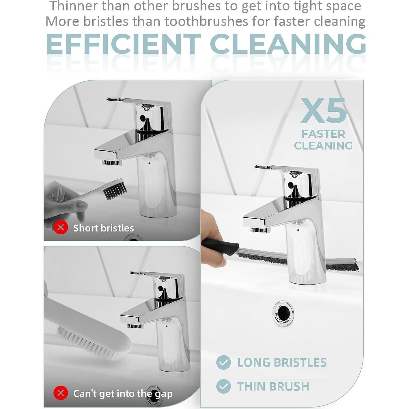 Cepillo de limpieza SXhyf - 5 piezas para rincones y baño