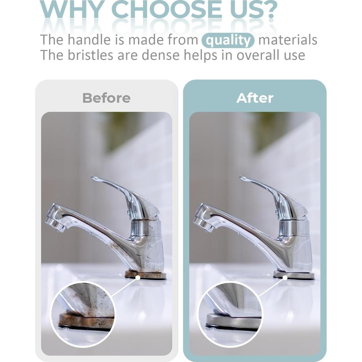 Cepillo de limpieza SXhyf - Ranuras, cerdas duras, 3 piezas