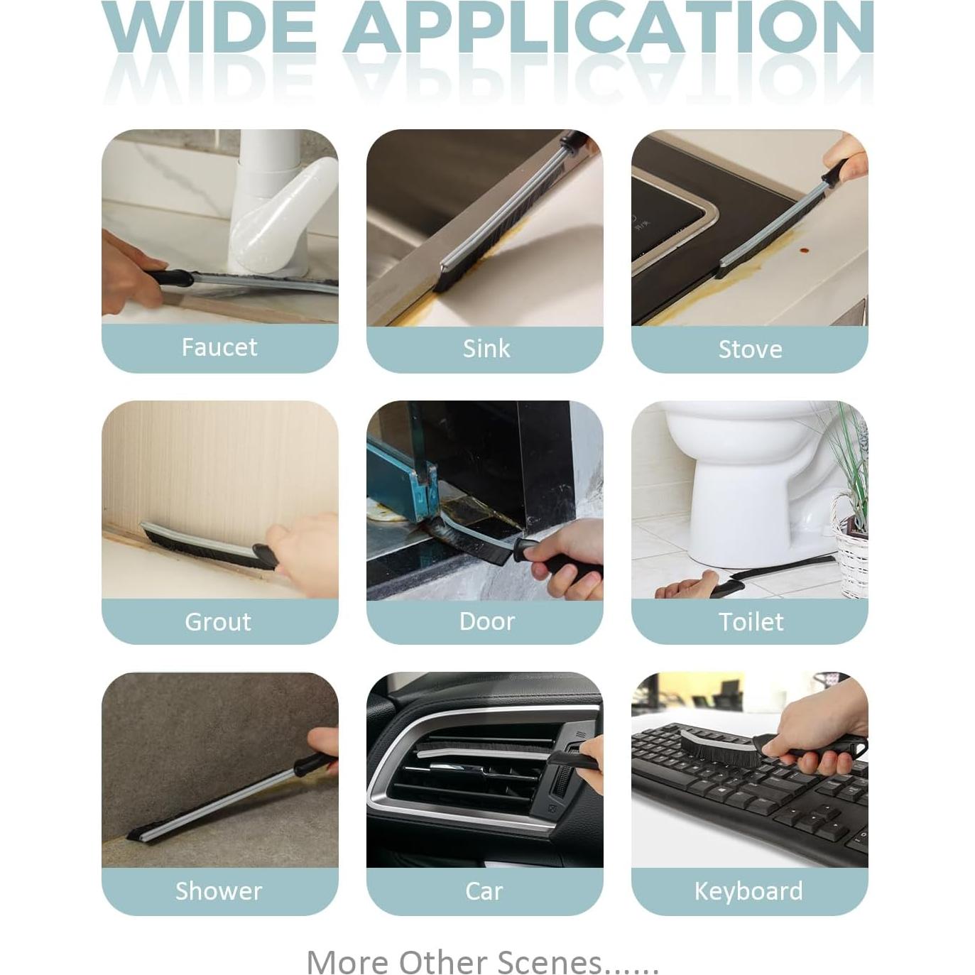 Cepillo de limpieza SXhyf - 6 piezas, cerdas duras, mango antideslizante