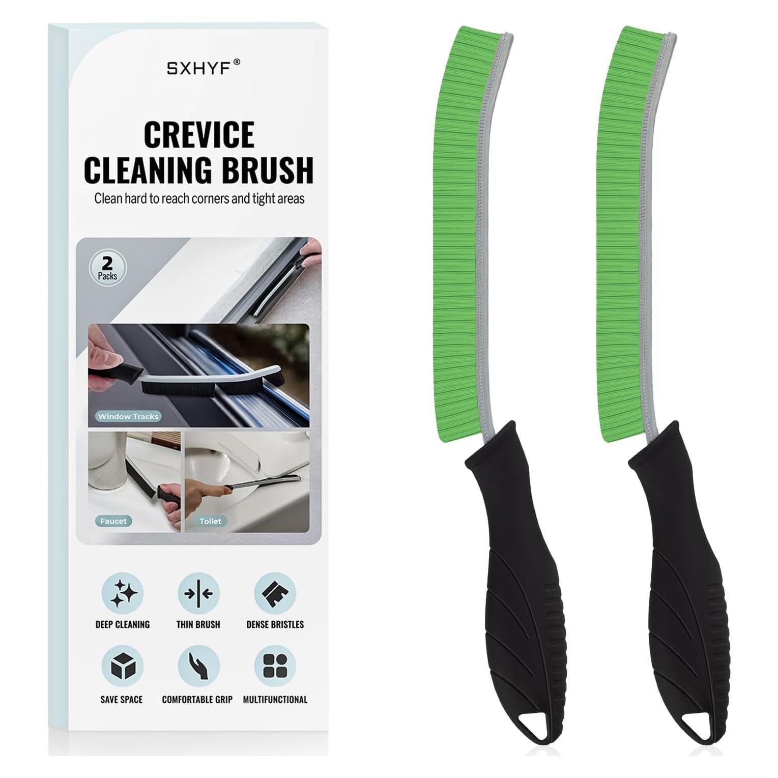 Cepillo de limpieza SXhyf - Cerdas verdes, 2 unidades