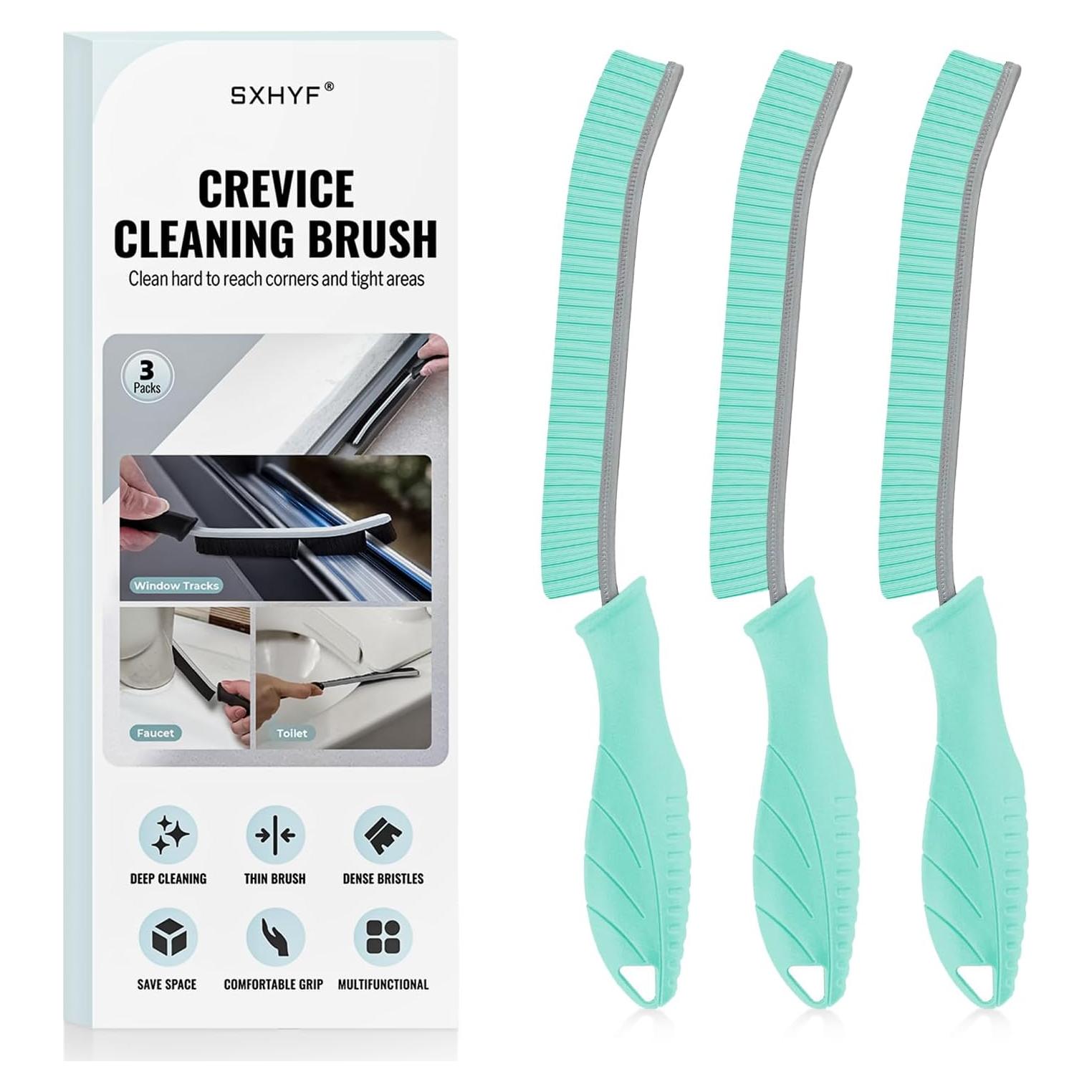 Cepillo de limpieza SXhyf - 3 unidades, cerdas duras, mango antideslizante