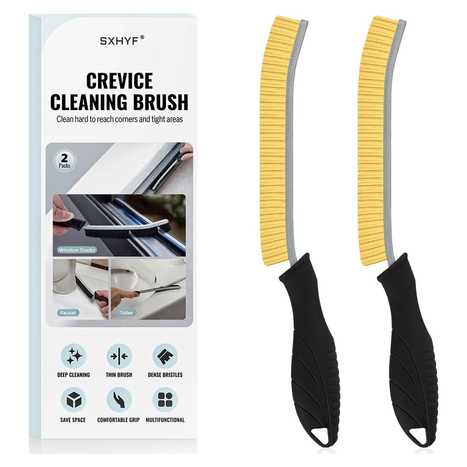 Cepillo de limpieza SXhyf - 2 unidades, cerdas duras, mango antideslizante