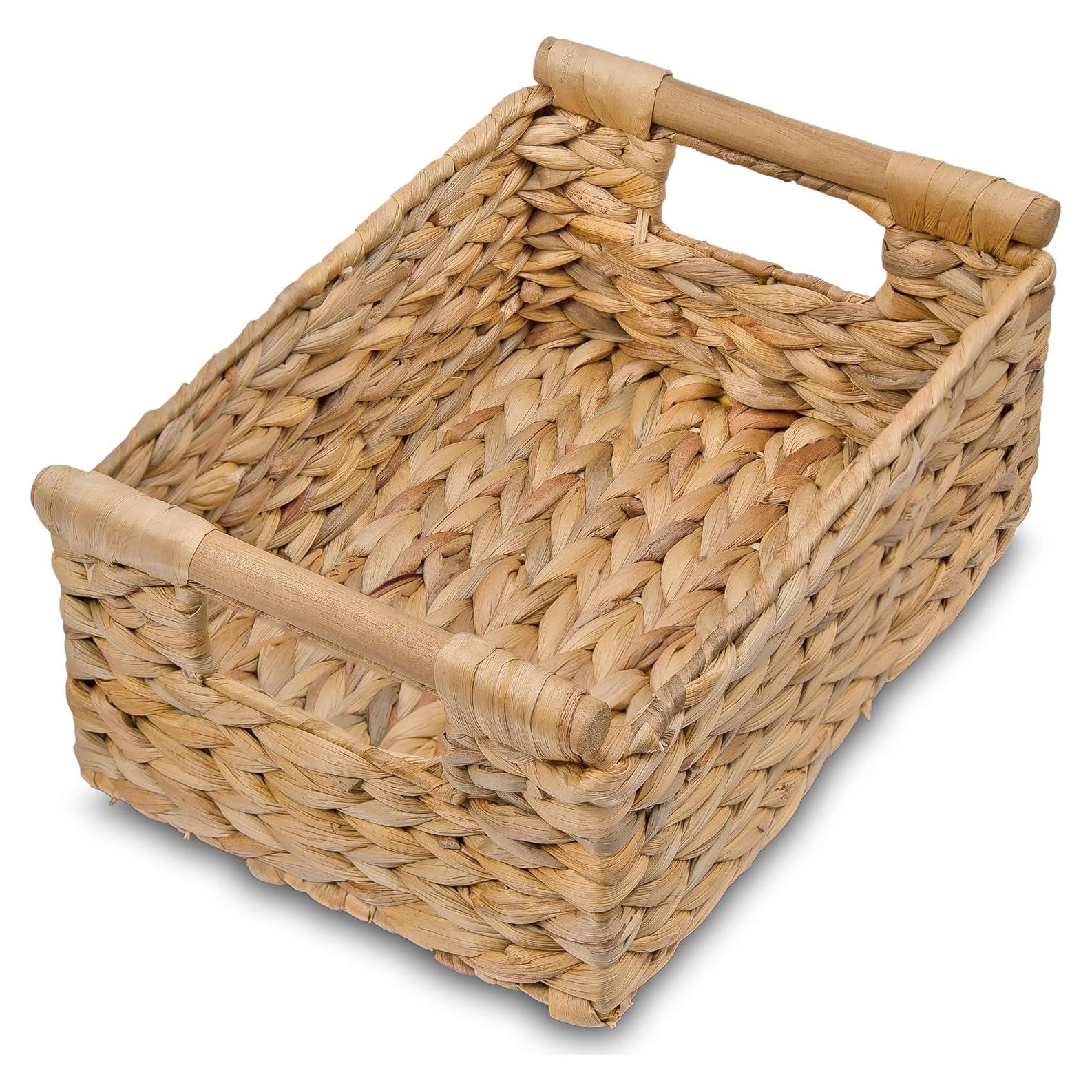 Canasta Pequeña de Mimbre VATIMA 29.5x20.6x12.4 cm - Almacenamiento Natural