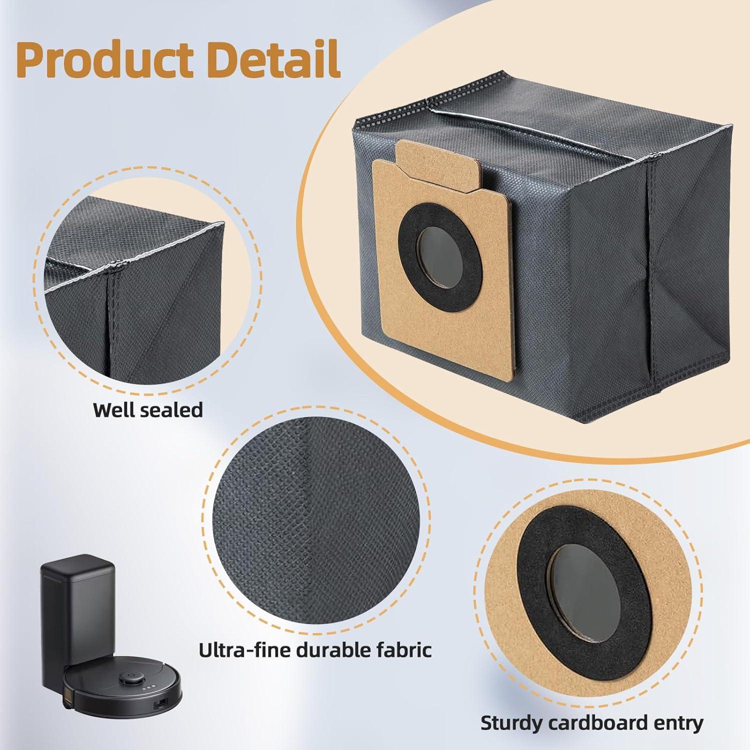 Paquete de 5 Bolsas de Polvo JAYOBGO para Eufy X10 Pro y X8 Pro