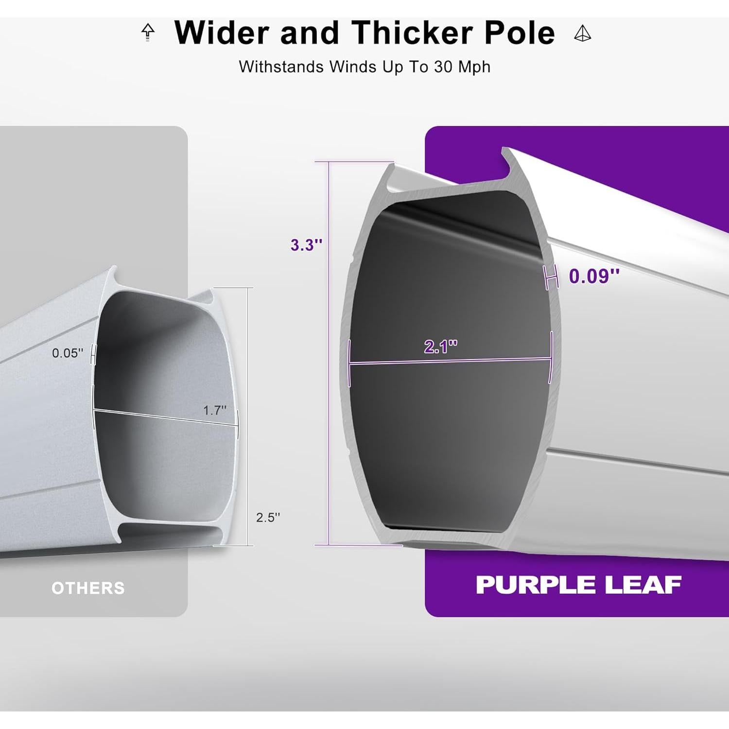 Sombrilla Colgante Beige PURPLE LEAF 2.74m x 3.66m Doble Techo