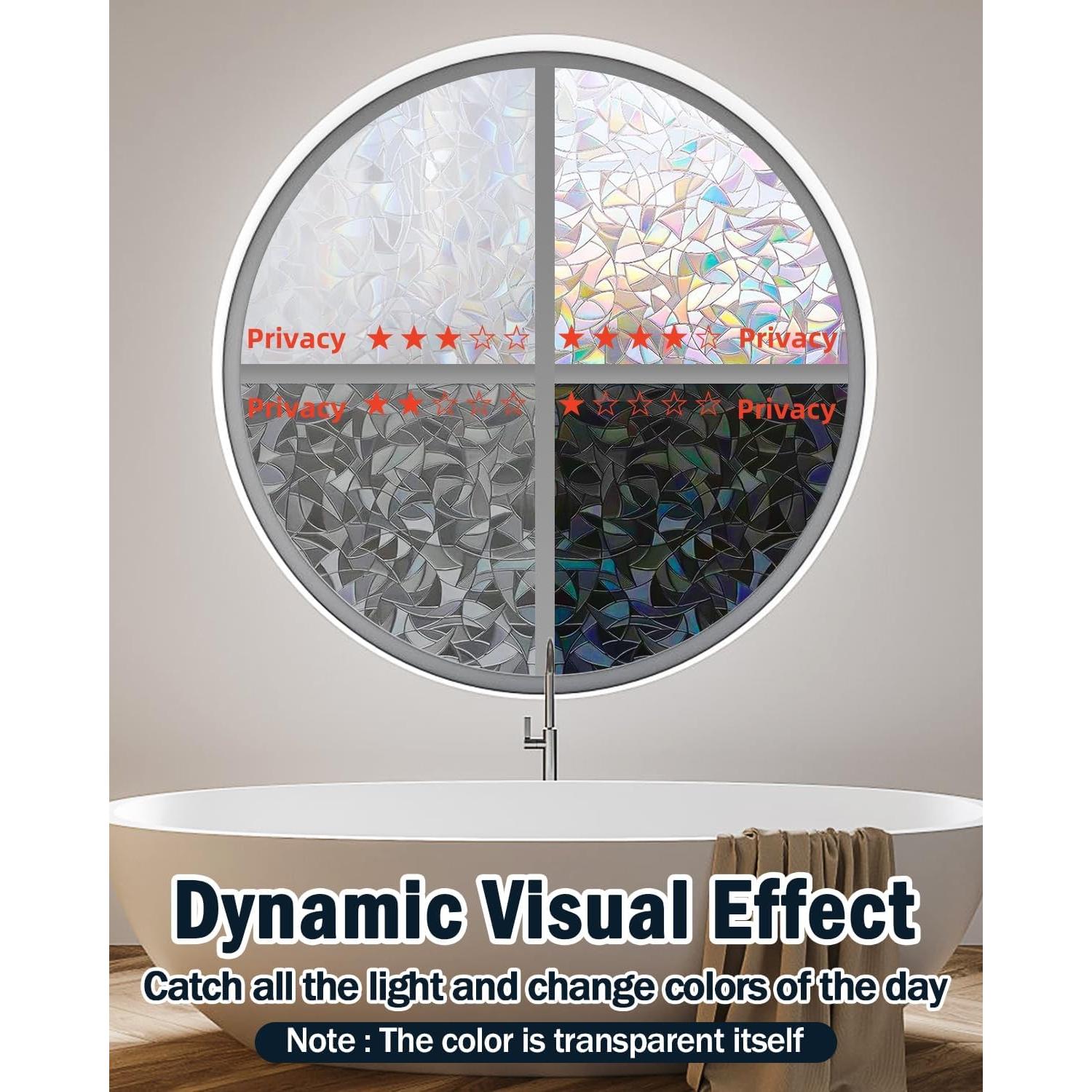 Película de Privacidad LOVEPEA Arcoíris 44.5x199.8 cm