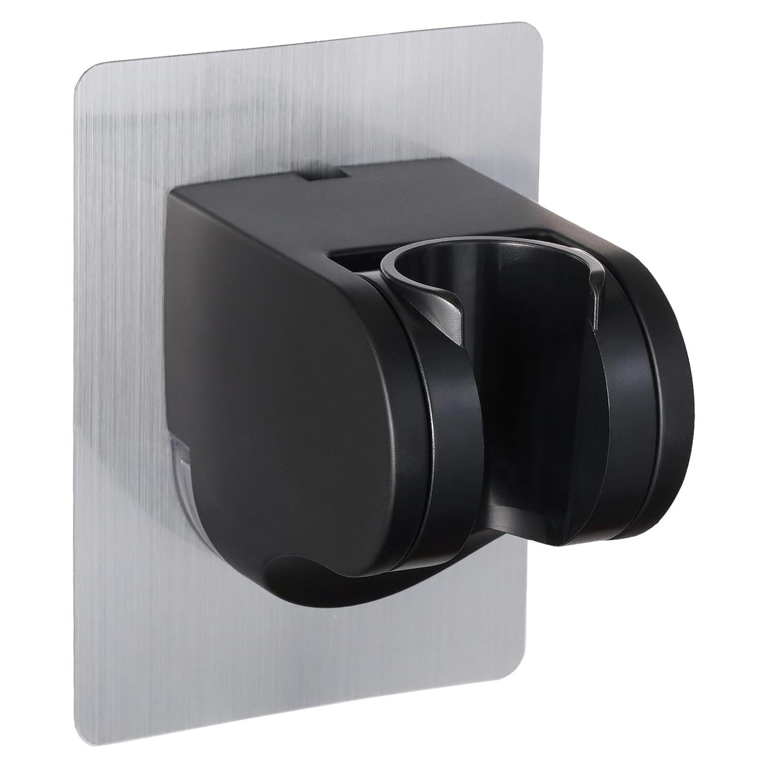 Soporte de Cabezal de Ducha Ajustable GwernKB Negro Adhesivo