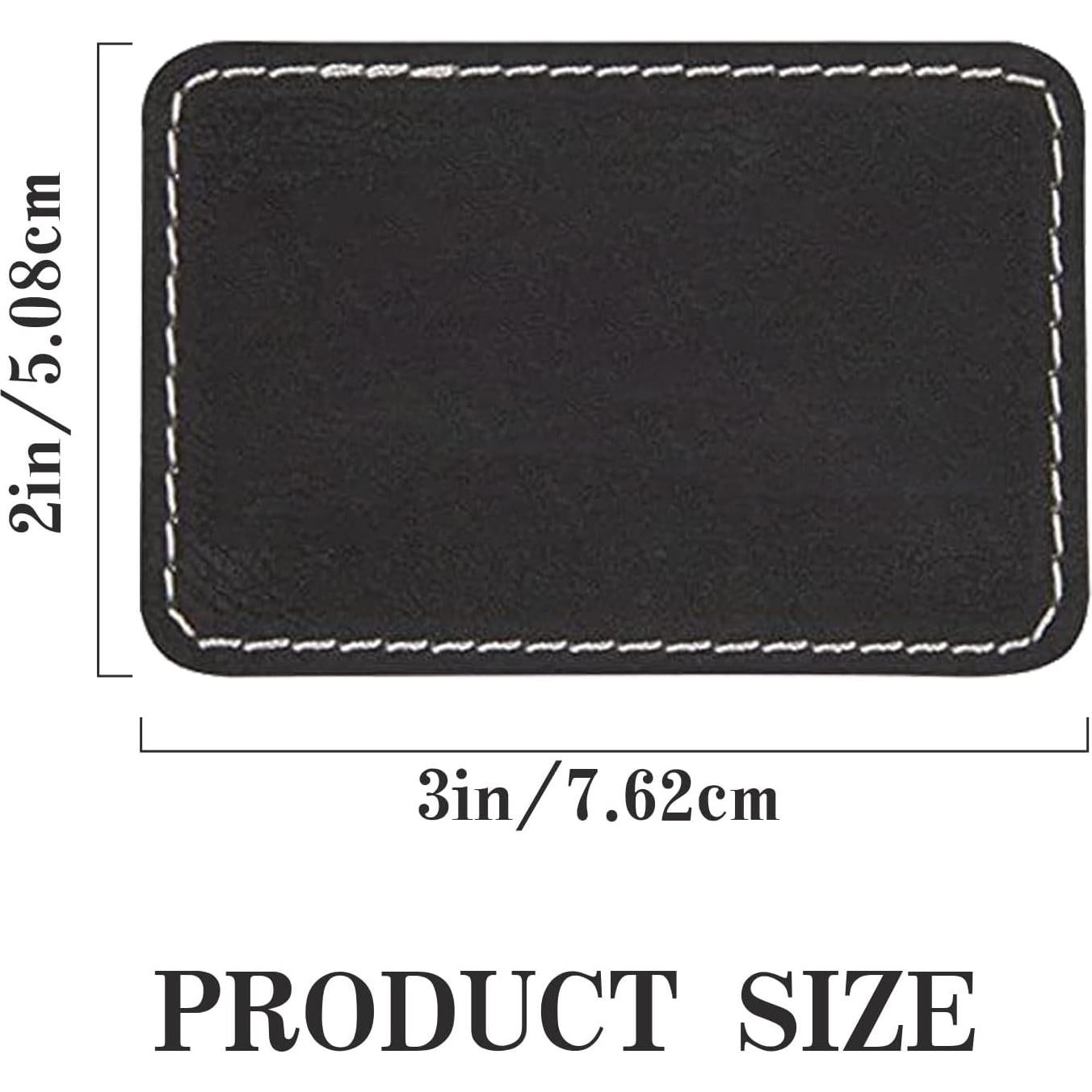 Parche de Cuero Sintético Negro TWIG 30 Pcs 7.62x5.08 cm