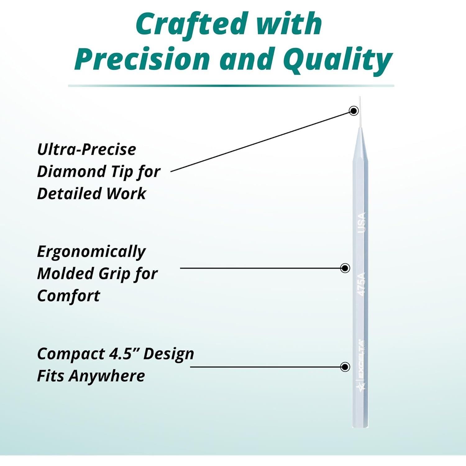 Scribe de Diamante Excelta 475A Mango Aluminio 0.5mm
