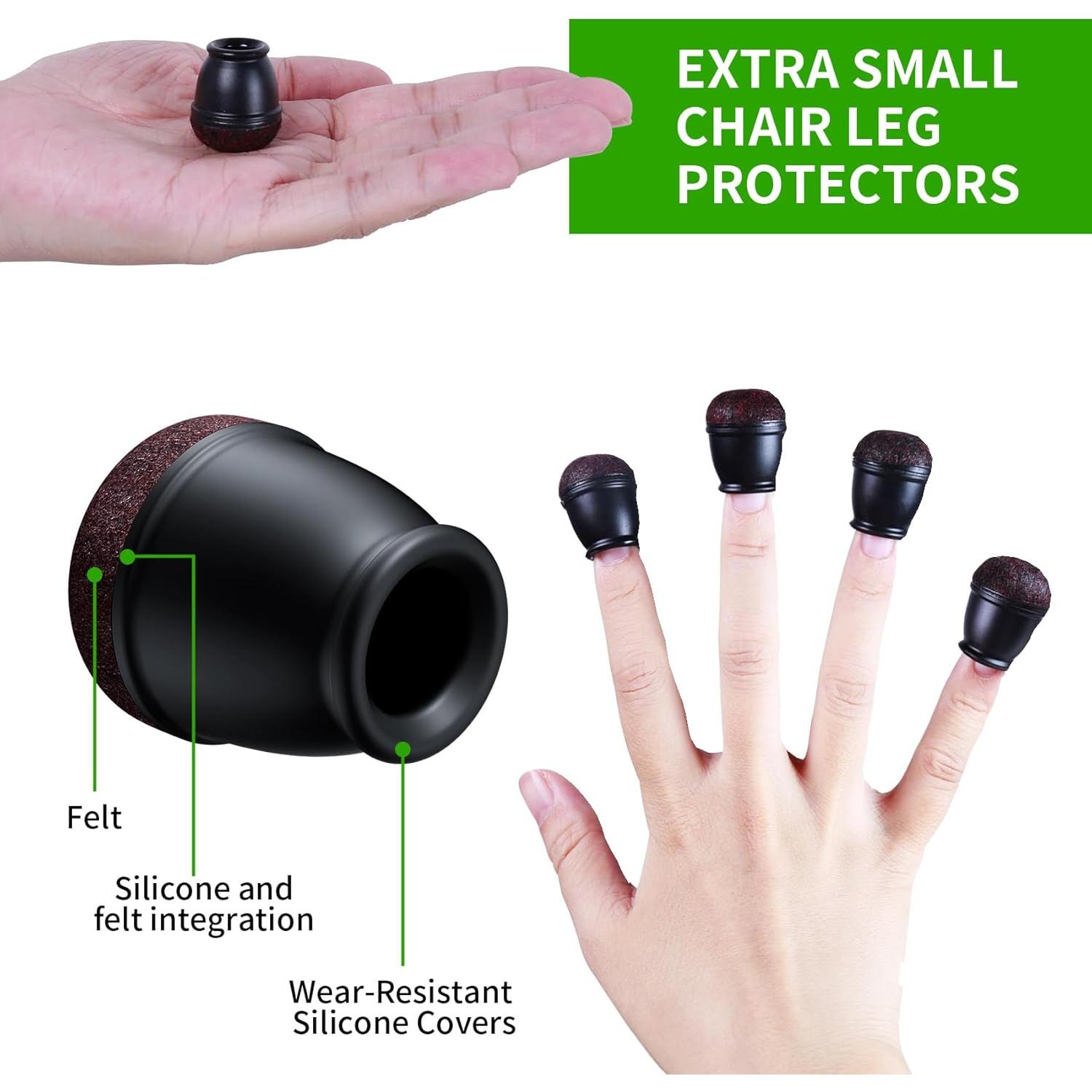 8 Protectores de Suelo para Patas de Sillas GAGUIUP - Negro