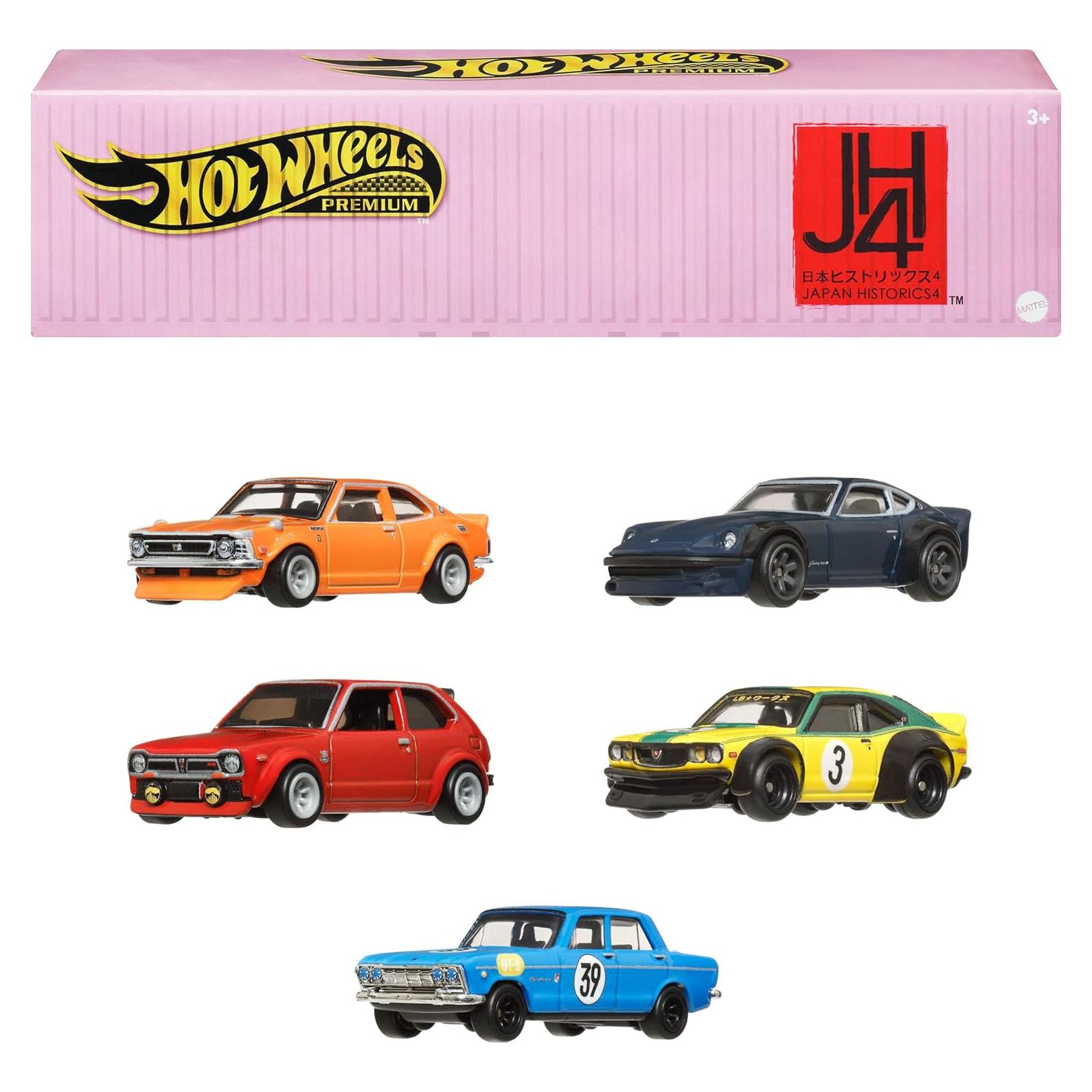 Set Hot Wheels Premium Japan Historics 4 con 5 Autos 1:64