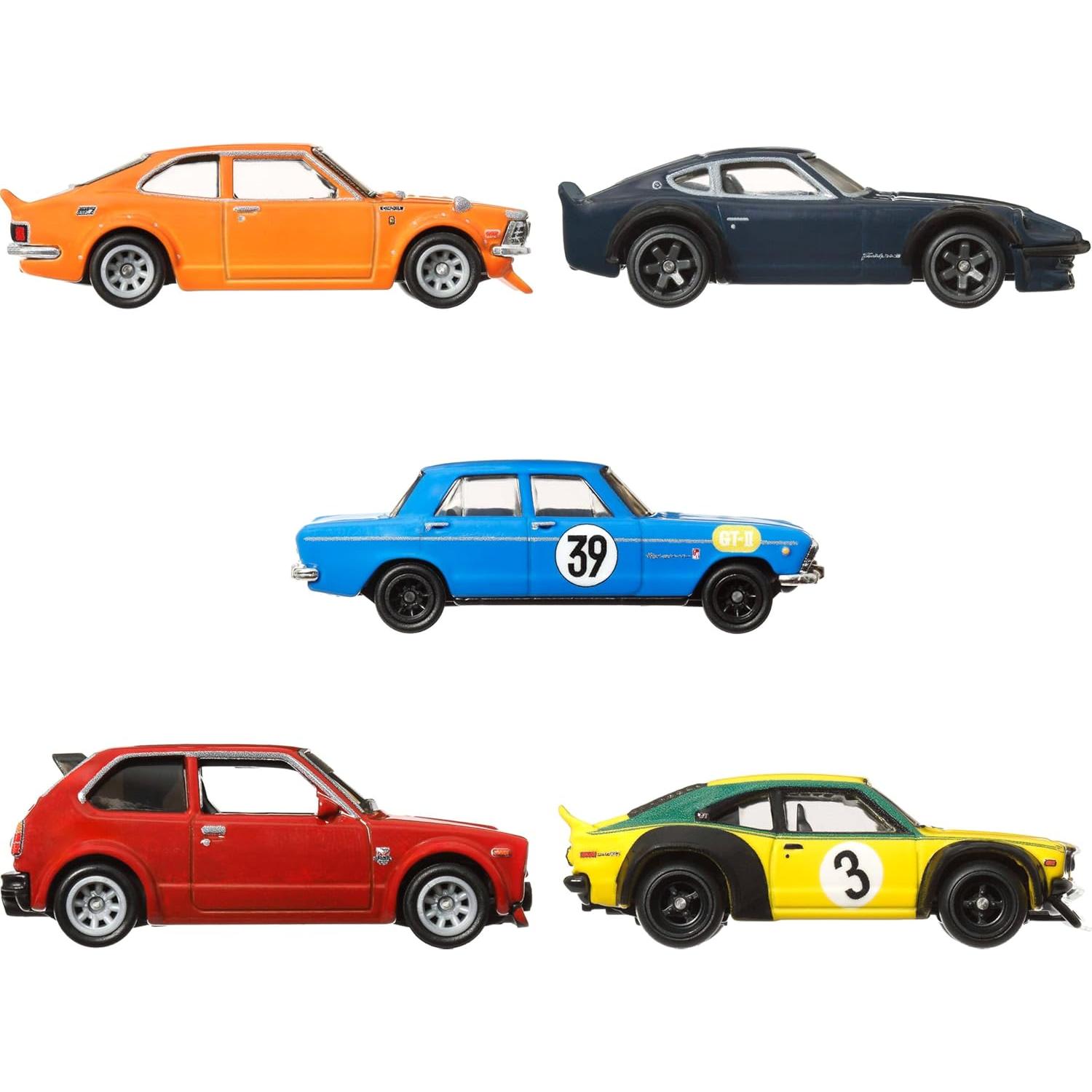Set Hot Wheels Premium Japan Historics 4 con 5 Autos 1:64