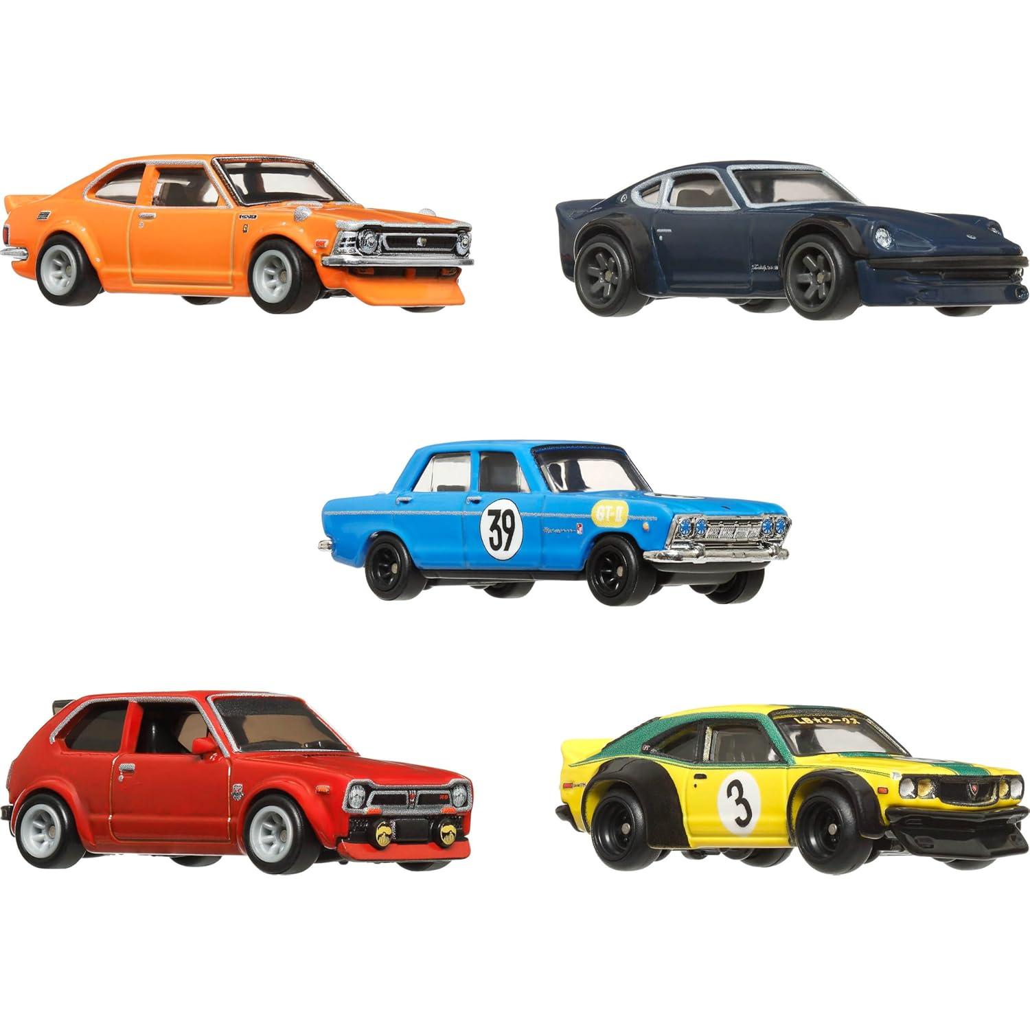 Set Hot Wheels Premium Japan Historics 4 con 5 Autos 1:64