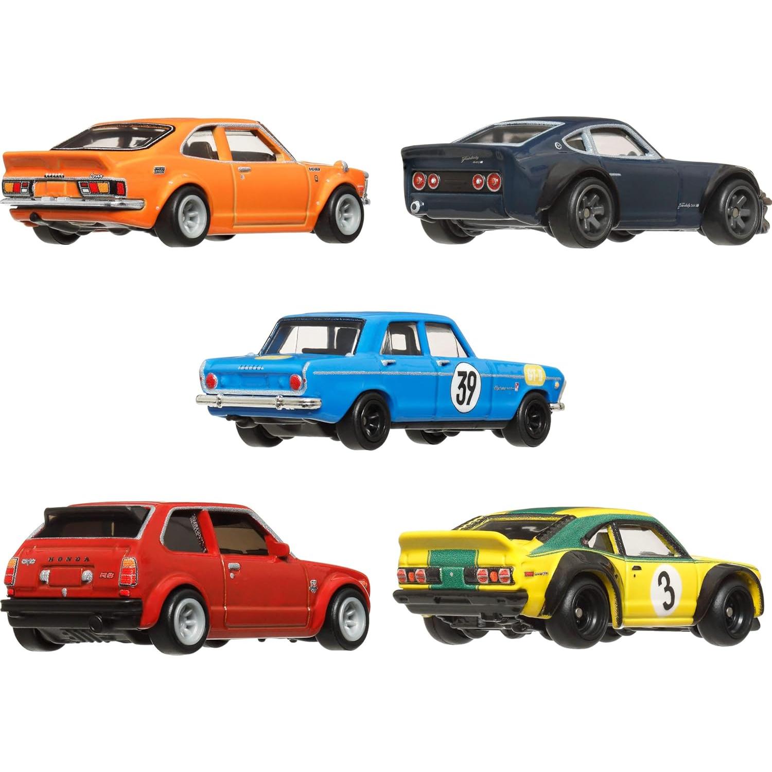 Set Hot Wheels Premium Japan Historics 4 con 5 Autos 1:64