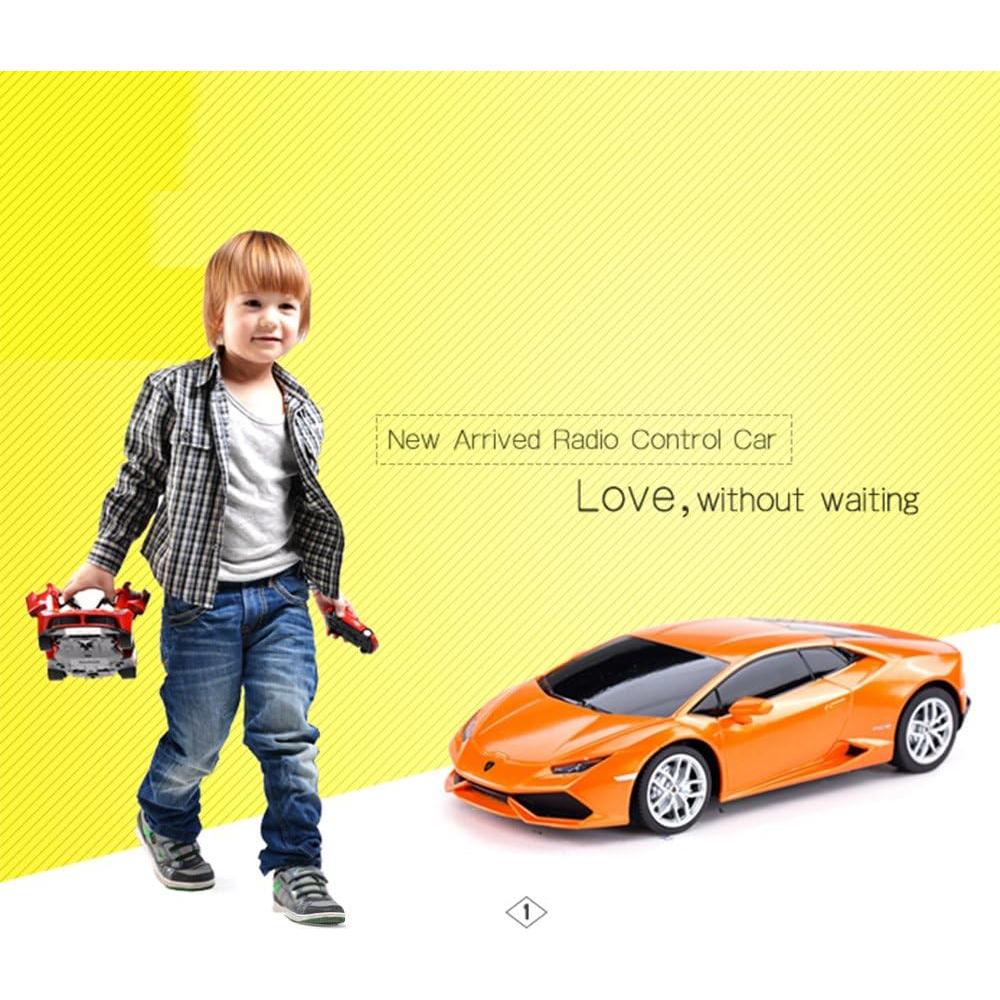 RASTAR Remote Control Car | 1:24 RC Lamborghini HURACÁN LP610-4 Toy Car Model Vehicle, Orange