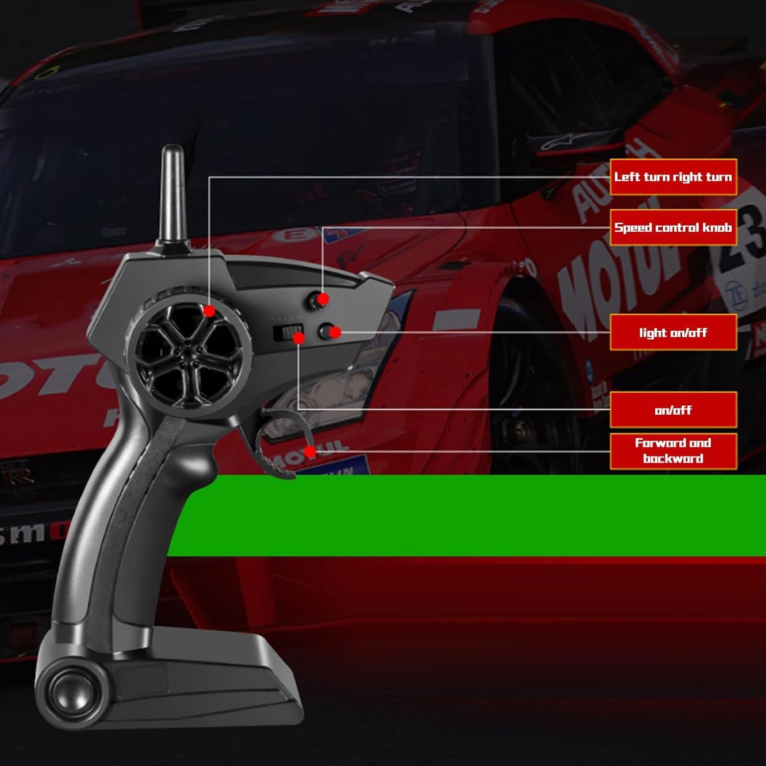 Coche RC GoolRC 1:16 4WD 40km/h Drift y Carreras Negro