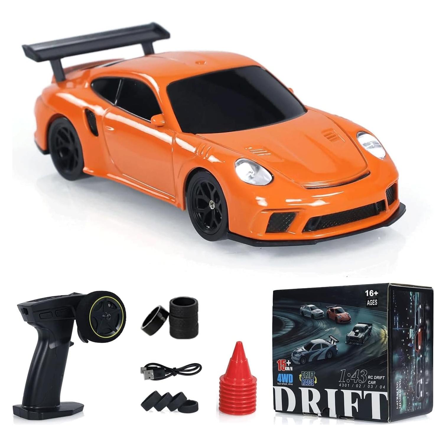 Coche Drift RC OYDL 1:43 15KM/H 4WD Mini Racing con Luces