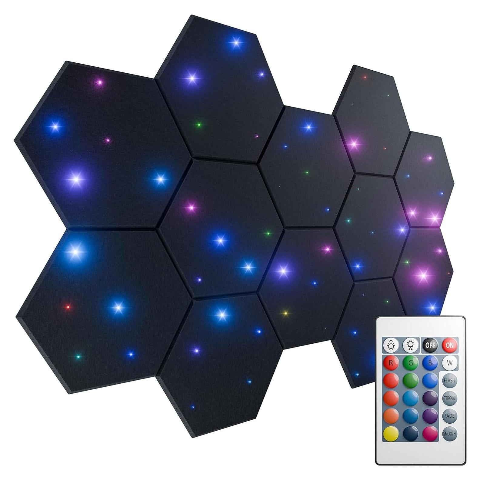 Paneles Acústicos Hexagonales ZenSonic - 12 Piezas 30.48x25.4cm