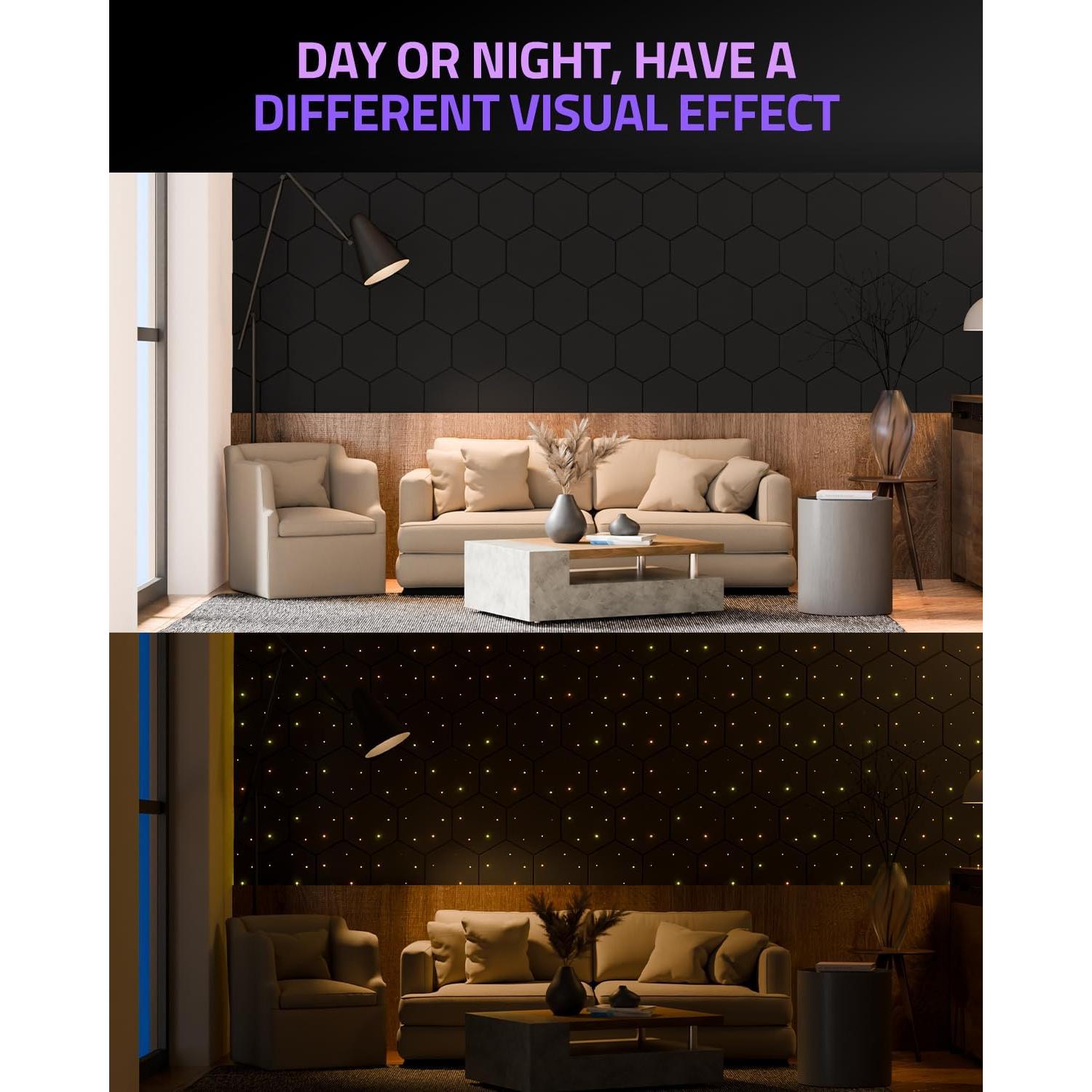 Paneles Acústicos Hexagonales ZenSonic - 12 Piezas 30.48x25.4cm