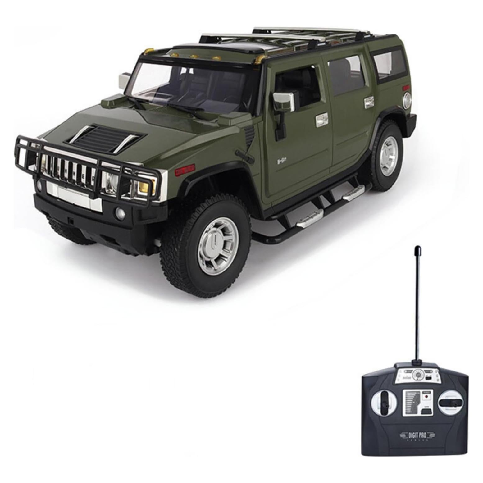 Jeep RC Vinie Hummer H2 1:14 Verde Militar con LED