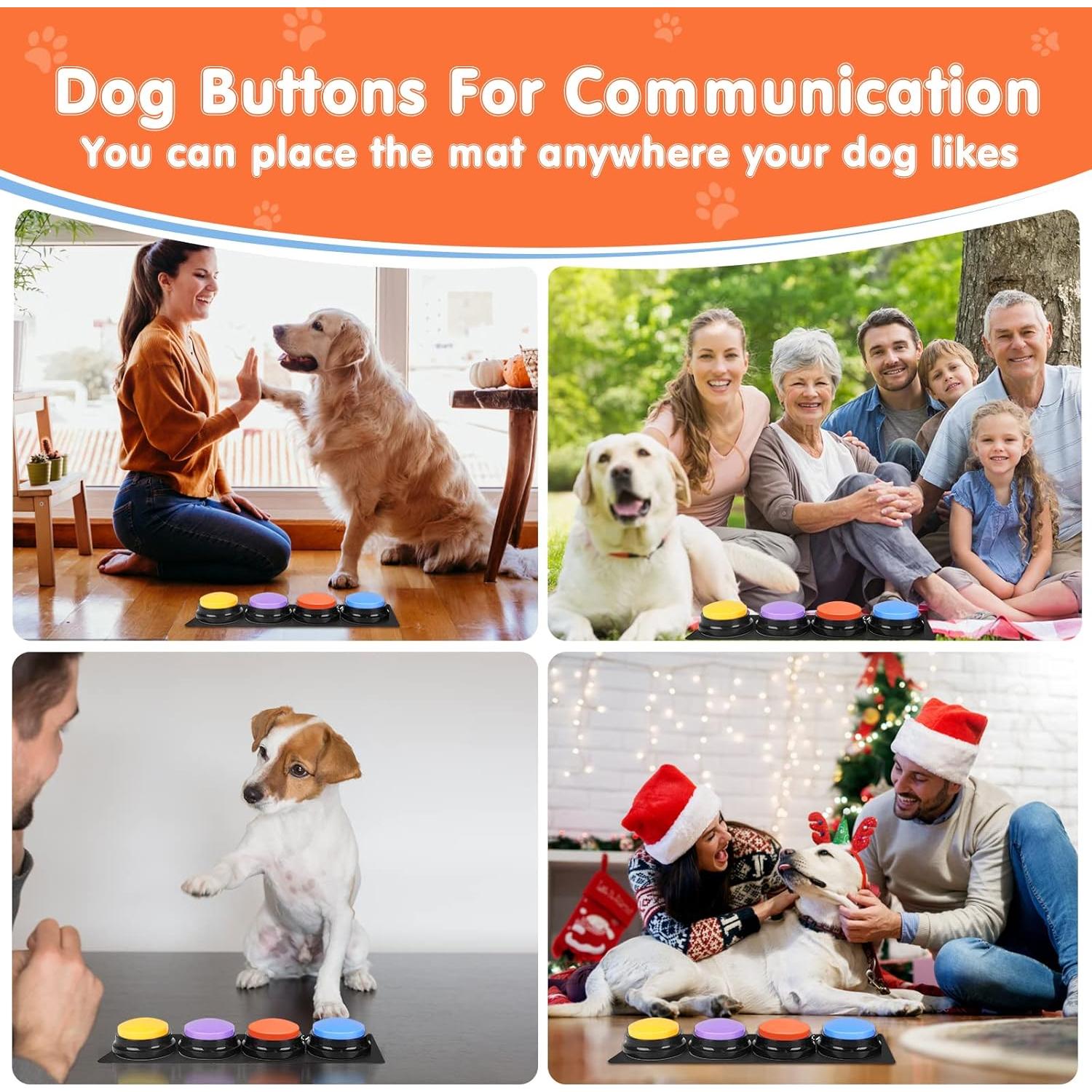 Botones Hablantes para Perros DCIAER - 4 Botones Grabables