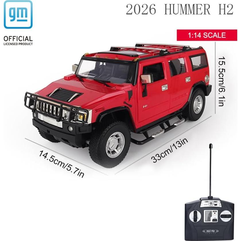Jeep RC Vinie Hummer H2 1:14 con Luces LED Rojo