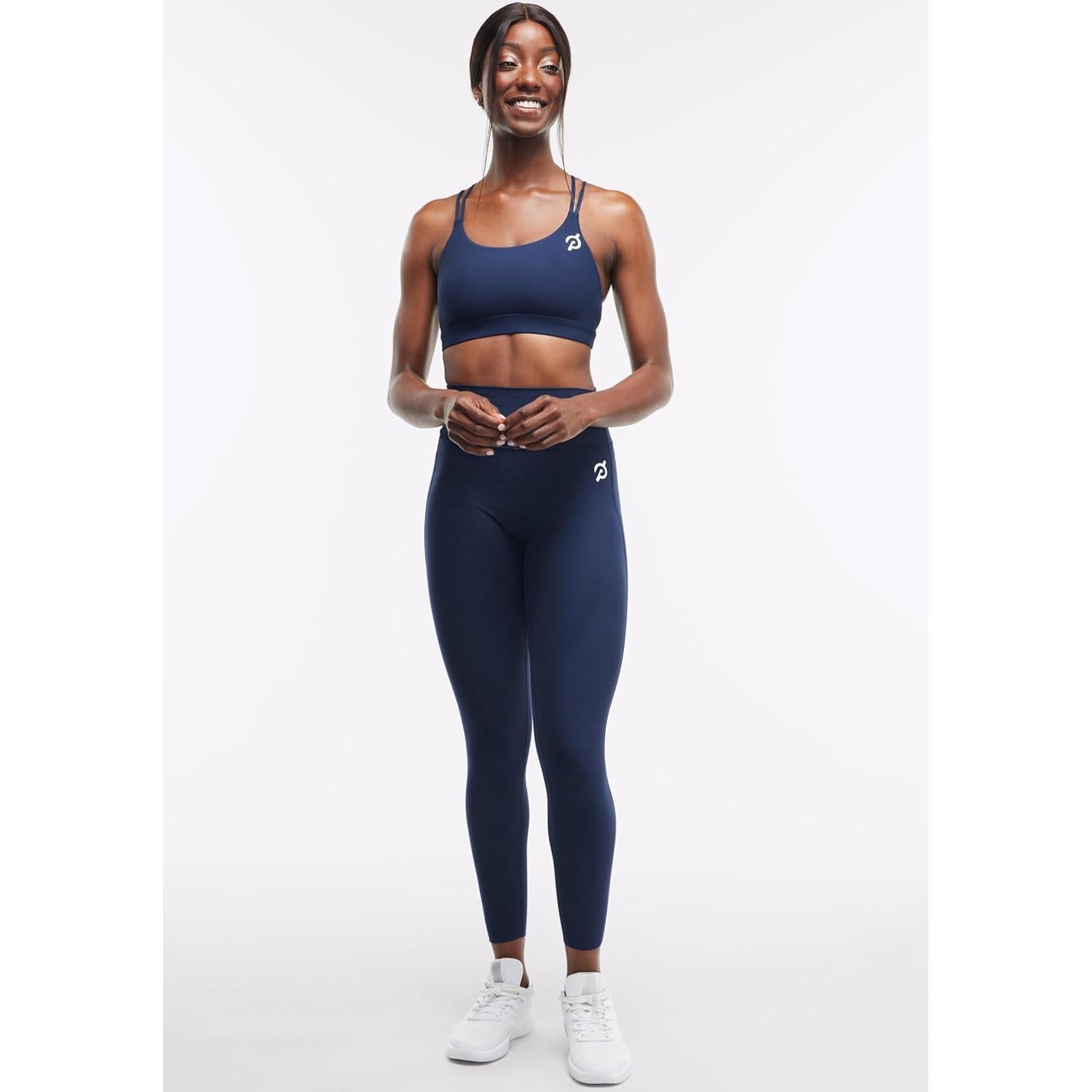Leggings de Cintura Alta con Bolsillo Peloton Mujer Azul Marino