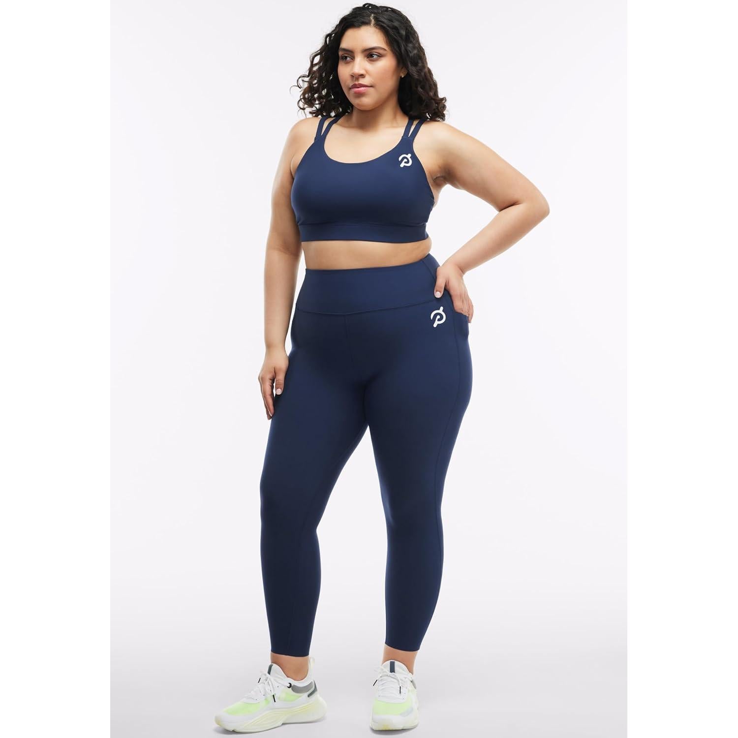 Leggings de Cintura Alta con Bolsillo Peloton Mujer Azul Marino