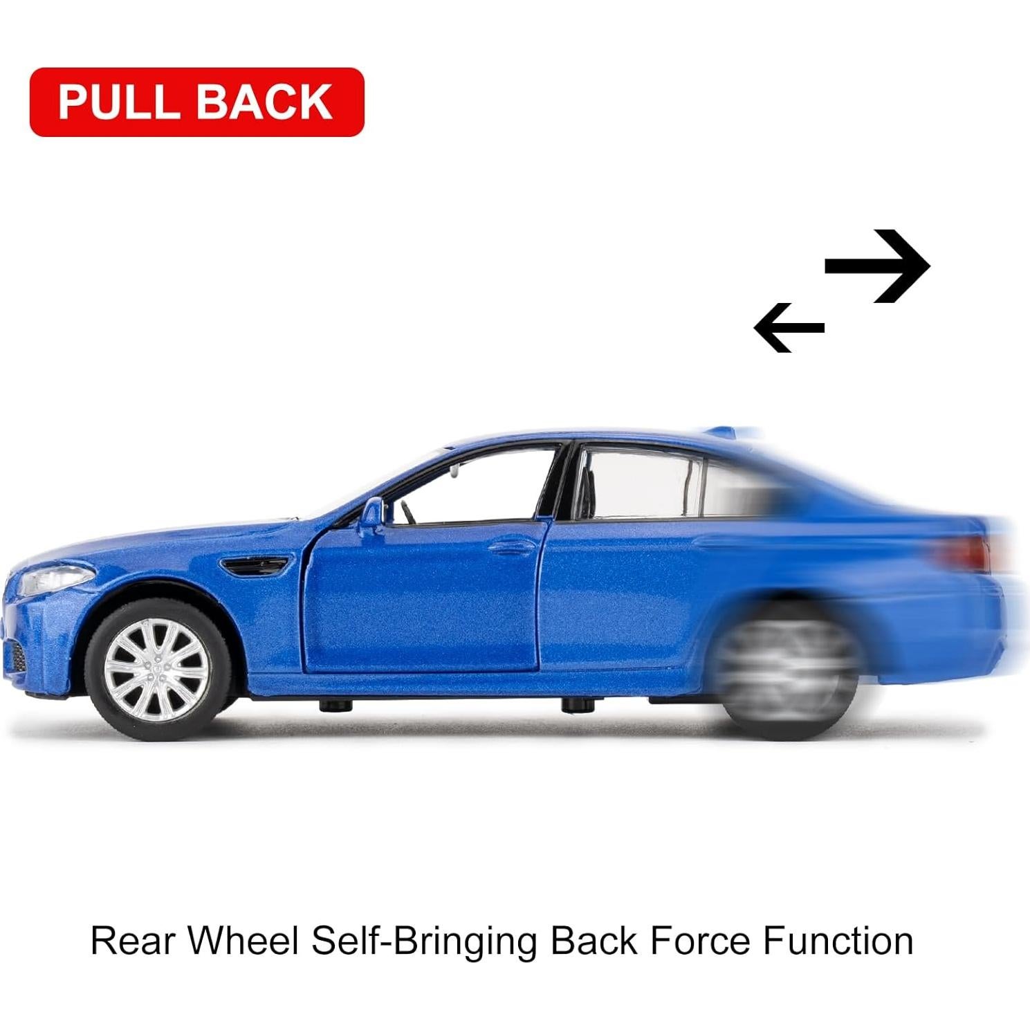 Coche Diecast BMW M5 1/36 RMZ City Azul con Retroceso