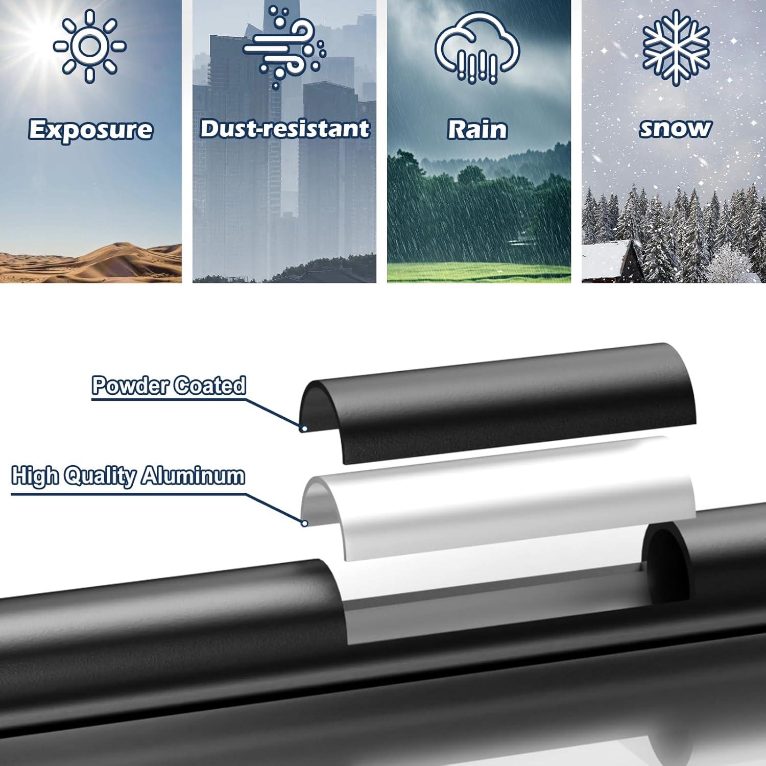 Paquete de 50 Balustres de Aluminio Negros 66 cm para Barandilla