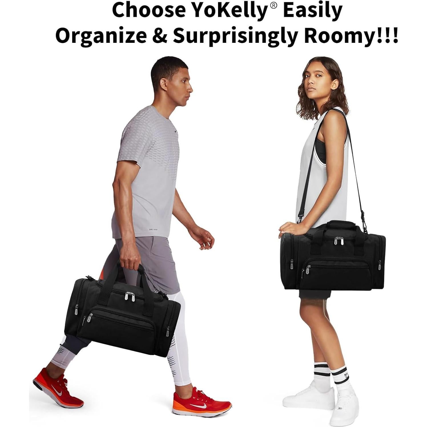 Bolsa de viaje pequeña Yokelly 43 cm - Negro, 6 compartimentos