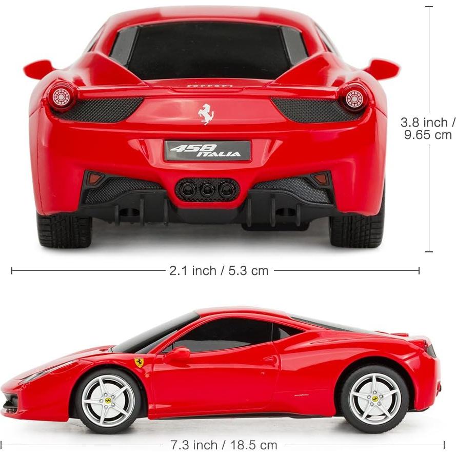 Coche RC Rastar Ferrari 458 Italia 1:24 Rojo Detallado